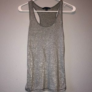 sparkly grey tank top
